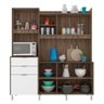 Cozinha Completa Prime 1800 6 Portas 3 Gaveta Madine Móveis Rustico/Branco Cestaplus - 2