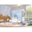 Ver imagem 4 de Cama Montessori com Auxiliar Cordão Led e Dossel - Azul
