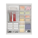 Ver imagem 2 de Guarda Roupa Mdf Atenas Ripado 2 Portas Espelho Branco