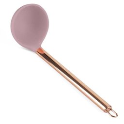 Utensílio Concha para Servir de Silicone com Cabo de Aço Inox Rose Premium - 1