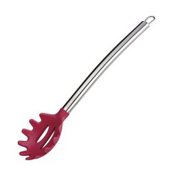 Utensílio Pegador de Silicone para Massa com Cabo Inox Vermelho - 1