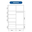 Ver mais imagens de Guarda-Roupa Rubi New 2 Portas de Correr Infinity Branco/Duna