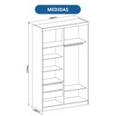 Ver imagem 5 de Guarda-Roupa Rubi New 2 Portas de Correr Infinity Branco/Duna