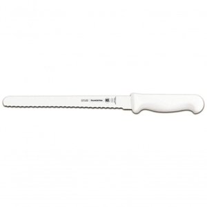Faca para Fiambres Tramontina com Lâmina de Aço Inox e Cabo em Polipropileno Branco 12