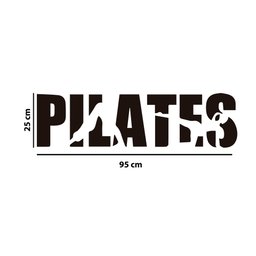 Adesivo de Parede Pilates Postura Silhuetas Fitness Kanto Store Adesivo de Parede Logo Academia Fitn - 3