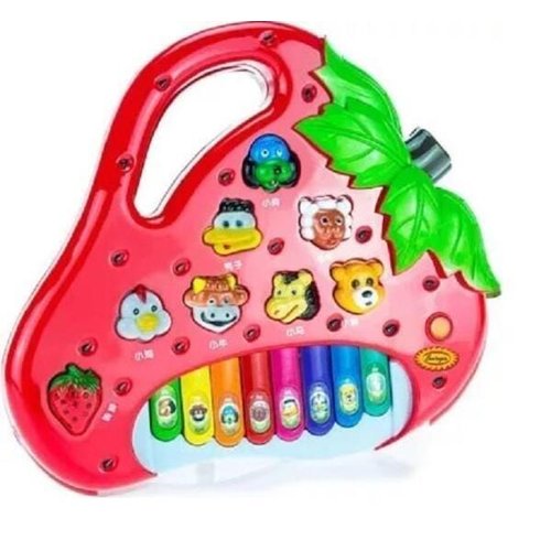 Brinquedo Piano Teclado Infantil Bichos Musical Moranguinho