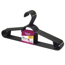 Cabide para Roupas 6 Peças de Plástico 40cm Pendura Mais Preto - 1