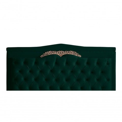 Cabeceira de Cama Box Painel Barcelona Casal 140 Cm Retro Capitonê Botão Encapados Suede Verde do