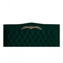 Ver imagem 1 de Cabeceira de Cama Box Painel Barcelona Casal 140 Cm Retro Capitonê Botão Encapados Suede Verde do