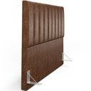 Ver imagem 6 de Cabeceira Cama Box Casal King 195 cm Dália W01 Courissimo Marrom - Lyam Decor