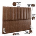 Ver imagem 4 de Cabeceira Cama Box Casal King 195 cm Dália W01 Courissimo Marrom - Lyam Decor