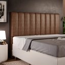 Ver imagem 2 de Cabeceira Cama Box Casal King 195 cm Dália W01 Courissimo Marrom - Lyam Decor