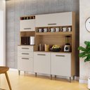 Ver imagem 2 de Kit Cozinha França 5 Portas e 2 Gavetas Arte Moveis:cinamomo/off