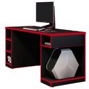 Ver imagem 3 de Kit Mesa Para PC Gamer Destiny Preto Vermelho e Cadeira Gamer TGC12 H01 ThunderX3 Preto -Lyam Decor