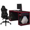 Kit Mesa Para PC Gamer Destiny Preto Vermelho e Cadeira Gamer TGC12 H01 ThunderX3 Preto -Lyam Decor - 1