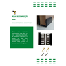 Kit p/ Porta Dupla Celeiro - Trilho Tubular 3,00 M - Preto - Al-Fer - 4