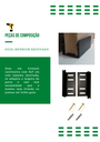 Ver imagem 4 de Kit p/ Porta Dupla Celeiro - Trilho Tubular 3,00 M - Preto - Al-Fer