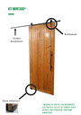Ver imagem 2 de Kit p/ Porta Dupla Celeiro - Trilho Tubular 3,00 M - Preto - Al-Fer