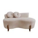 Ver imagem 4 de Namoradeira Sofá Feijão Lounge Orgânica Veludo Bege