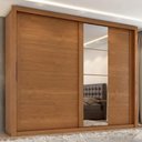Ver imagem 2 de Guarda Roupa Casal 2 Portas de Correr com Espelho Imperio 272 cm Cinamomo Zanz