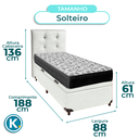 Ver imagem 3 de Cama Box Bau + Colchão Solteiro Ortobom D33 Iso100 + Cabeceira Estofada
