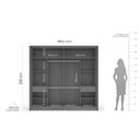 Ver imagem 2 de Guarda Roupa 2 Portas de Correr (1 C/ Espelho) e 2 Gavetas Porto Branco - Politorno