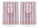 Ver imagem 4 de Kit Cortina + 3 Capas Almofadas Infantil Ursinha Baloeira