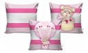 Ver imagem 3 de Kit Cortina + 3 Capas Almofadas Infantil Ursinha Baloeira