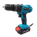 Ver imagem 1 de Parafusadeira Furadeira Impacto Bateria Espaçofix Maleta com 13 Peças 21v