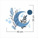 Ver imagem 5 de Adesivo Floral Boho Azul Estilo Nórdico 45x38 Minimalista Mod.05