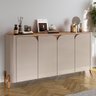 Buffet Aparador Memphis 4 Portas Off White/cedro - Casa D - 2