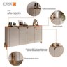 Buffet Aparador Memphis 4 Portas Off White/cedro - Casa D - 4