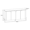 Ver imagem 5 de Buffet Aparador Memphis 4 Portas Off White/cedro - Casa D