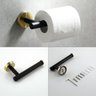 Kit Banheiro Moderno Preto Com Dourado 4 Peças - 4