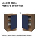 Ver imagem 4 de Balcão de Cozinha 50cm 1 Porta Rustic/azul Vik Madesa