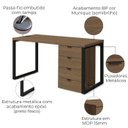 Ver imagem 3 de Mesa Escritorio 150 Cm e Gaveteiro 4 Gavetas Frame Munique Kappesberg