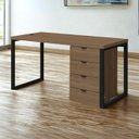 Ver imagem 5 de Mesa Escritorio 150 Cm e Gaveteiro 4 Gavetas Frame Munique Kappesberg