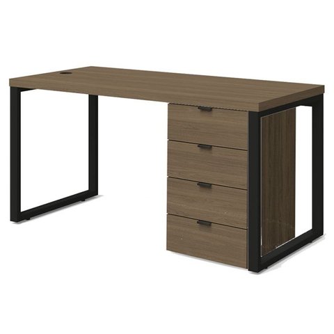 Mesa Escritorio 150 Cm e Gaveteiro 4 Gavetas Frame Munique Kappesberg