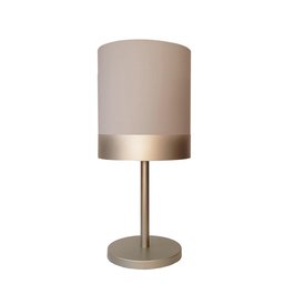 Abajur Quarto Alumínio Cor Bronze Cúpula Cáqui 20x43 - 1