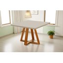 Ver imagem 4 de Mesa de Jantar 4 Lugares Quadrada Bela Base Madeira Luxo