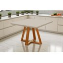 Ver imagem 2 de Mesa de Jantar 4 Lugares Quadrada Bela Base Madeira Luxo