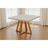Mesa de Jantar 4 Lugares Quadrada Bela Base Madeira Luxo - 3
