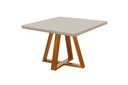 Ver imagem 1 de Mesa de Jantar 4 Lugares Quadrada Bela Base Madeira Luxo