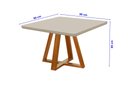 Ver imagem 5 de Mesa de Jantar 4 Lugares Quadrada Bela Base Madeira Luxo
