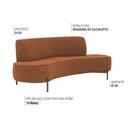 Ver imagem 3 de Sofá Orgânico 2 Lugares 150cm Argos Pés Titânio Linho Terracota - Nexta Casa