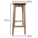 Ver imagem 6 de Kit 2 Bancos Alto de Cozinha Área de Lazer Bar Madeira