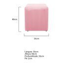 Ver imagem 4 de kit Poltrona Catar e Puff Dado Suede Rosa Bebê - ADJ Decor