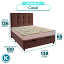 Ver imagem 3 de Kit Cabeceira + Cama Box Bau + Colchão Casal D33 Maxsono Paropas