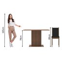 Ver imagem 4 de Conjunto Sala de Jantar Mesa Tampo de Madeira 4 Cadeiras Rustic/preto/oxford Talita Madesa
