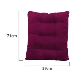 Kit Almofadas para Poltrona e Puff Costela Suede Bordô - ADJ Decor - 3